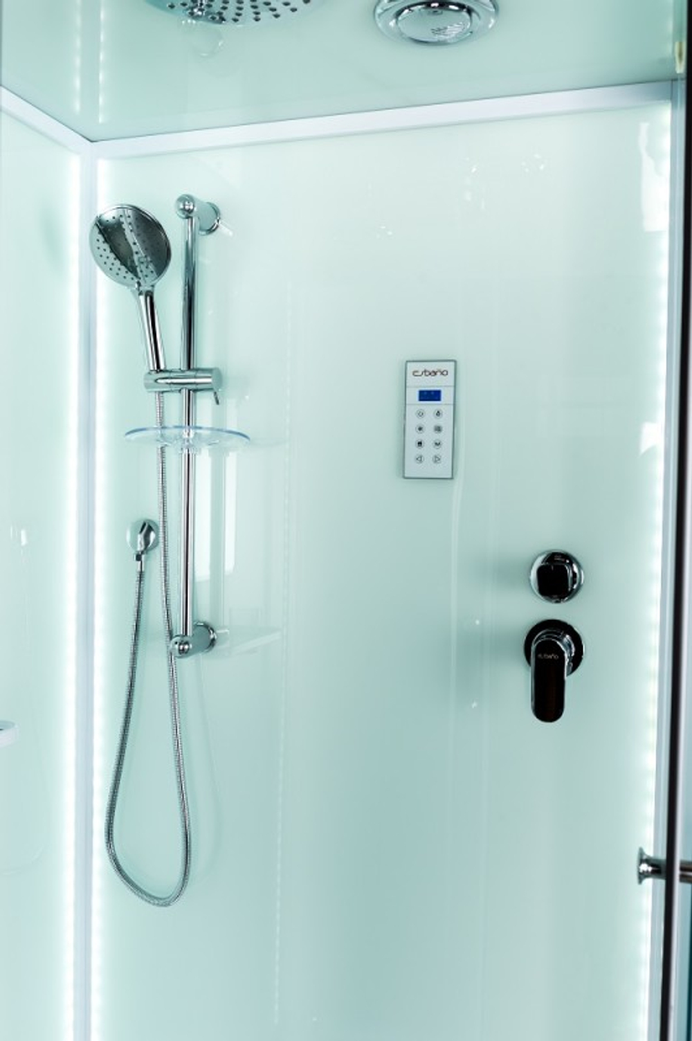 Душевая кабина Esbano (Эсбано) L100PR, с низким поддоном, с электрикой и LED освещением, 100х100х210