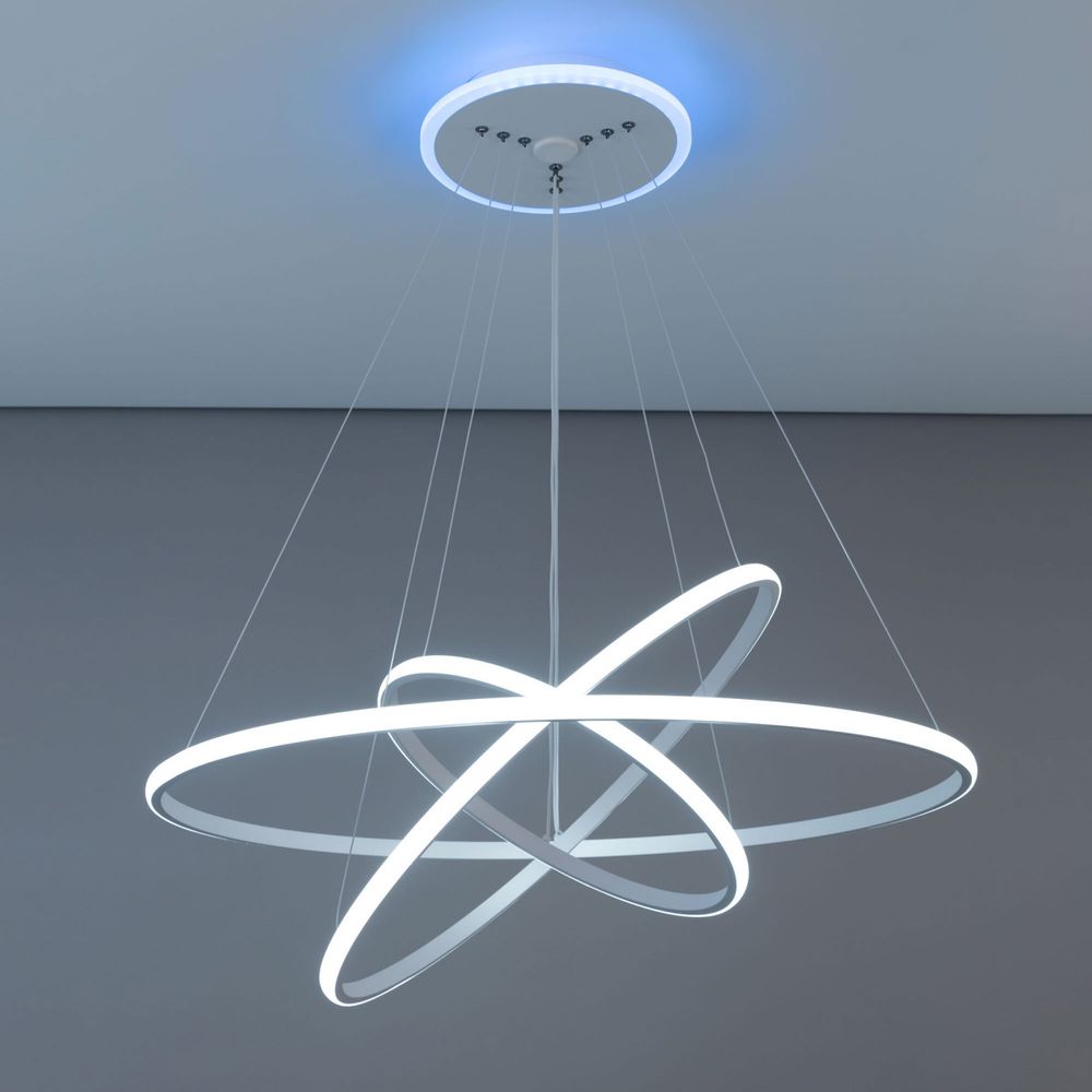 Citilux Неон Смарт CL731A090E RGB Умная подвесная люстра Белая