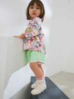 Футболка и шорты в комплекте для девочки Next AE6-180, Розовый, Салатовый