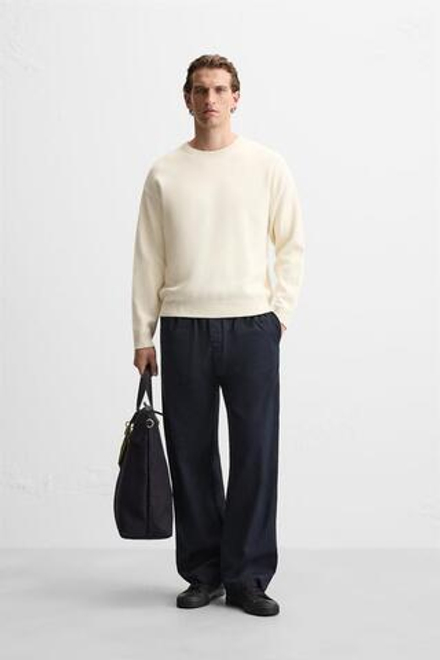 ZARA МЯГКИЙ СВИТЕР, ЖЕЛТОВАТО-БЕЛЫЙ