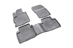 Коврики в салон для MITSUBISHI Outlander XL 2005-2010, 2010-2012, 4 шт. (полиуретан, серые) NLC.35.14.211