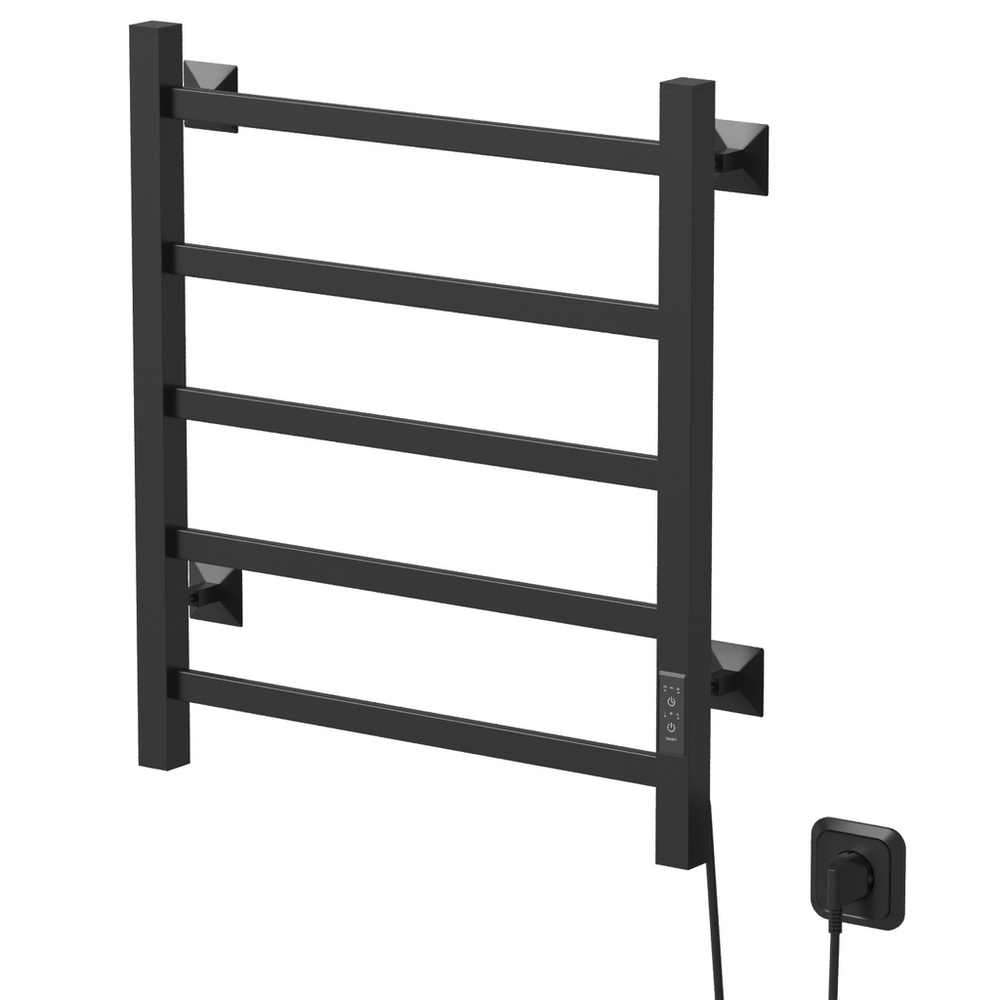 Полотенцесушитель MIXLINE TRIUMPH  60х50 (таймер, 302 Вт, 5 перекладин) электрический ЧЕРНЫЙ