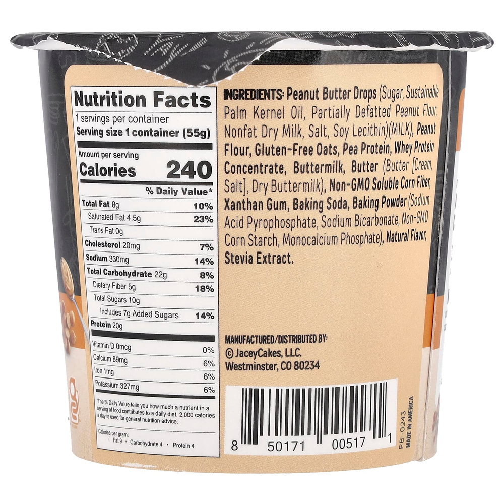 FlapJacked, Mighty Muffin, арахисовая паста, 55 г (1,94 унции)
