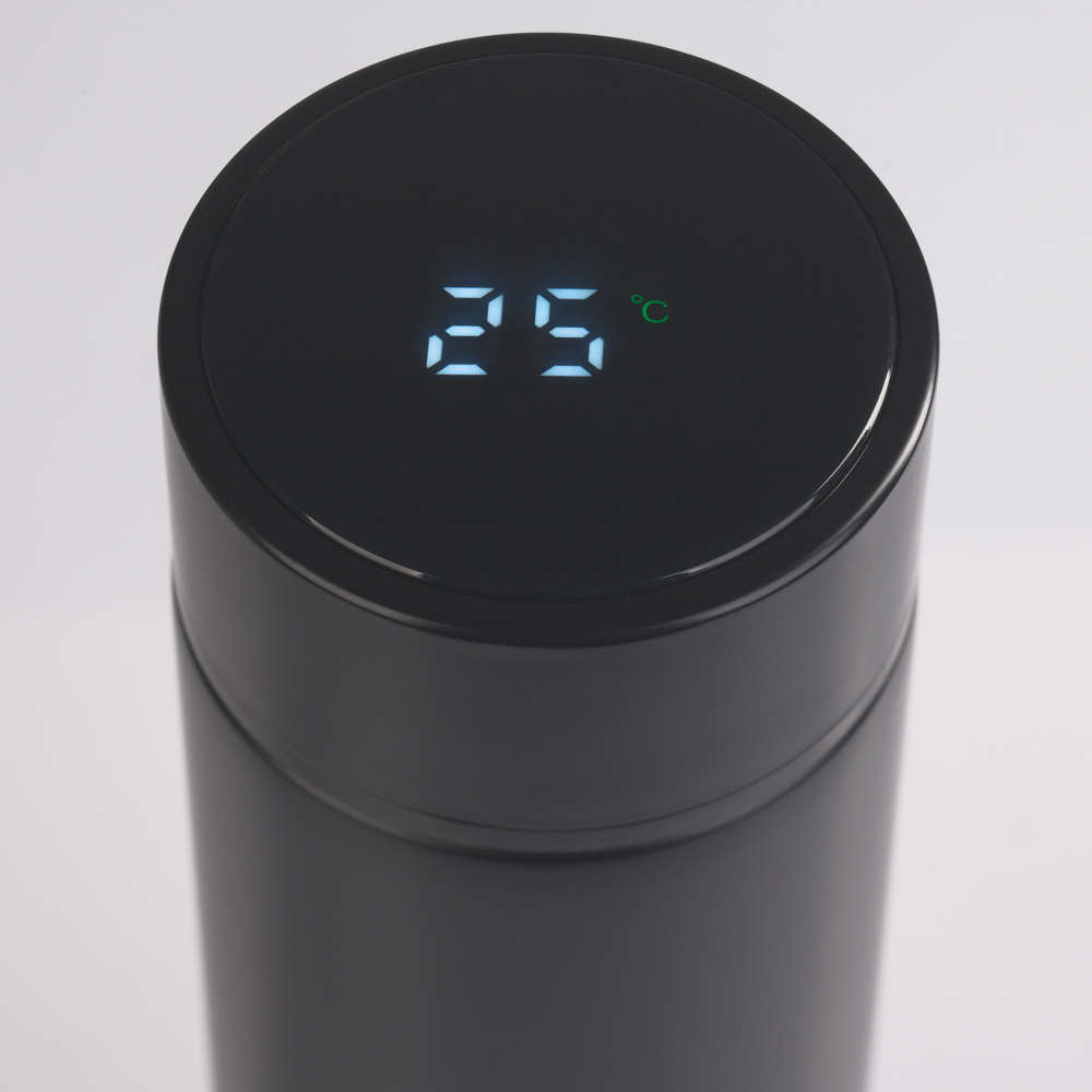 Термос Mark Led  (корпус с покрытием  SOFT TOUCH, черный)