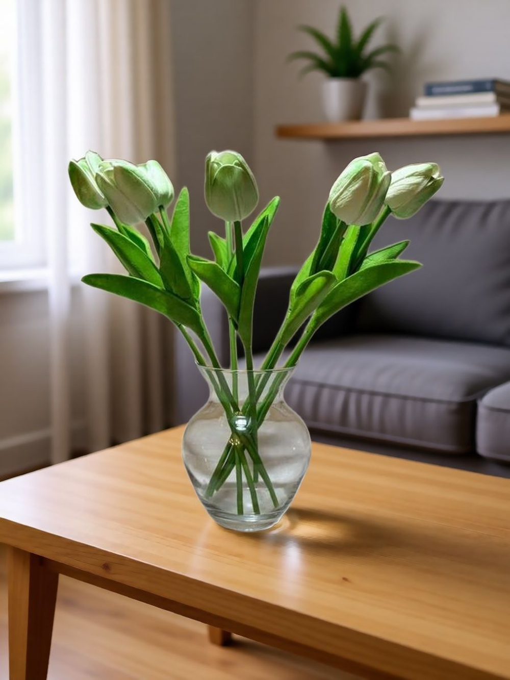 Тюльпаны светло-зеленые