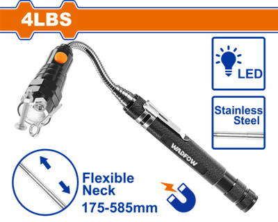 Телескопический магнитный захват фонарик WADFOW WME3604