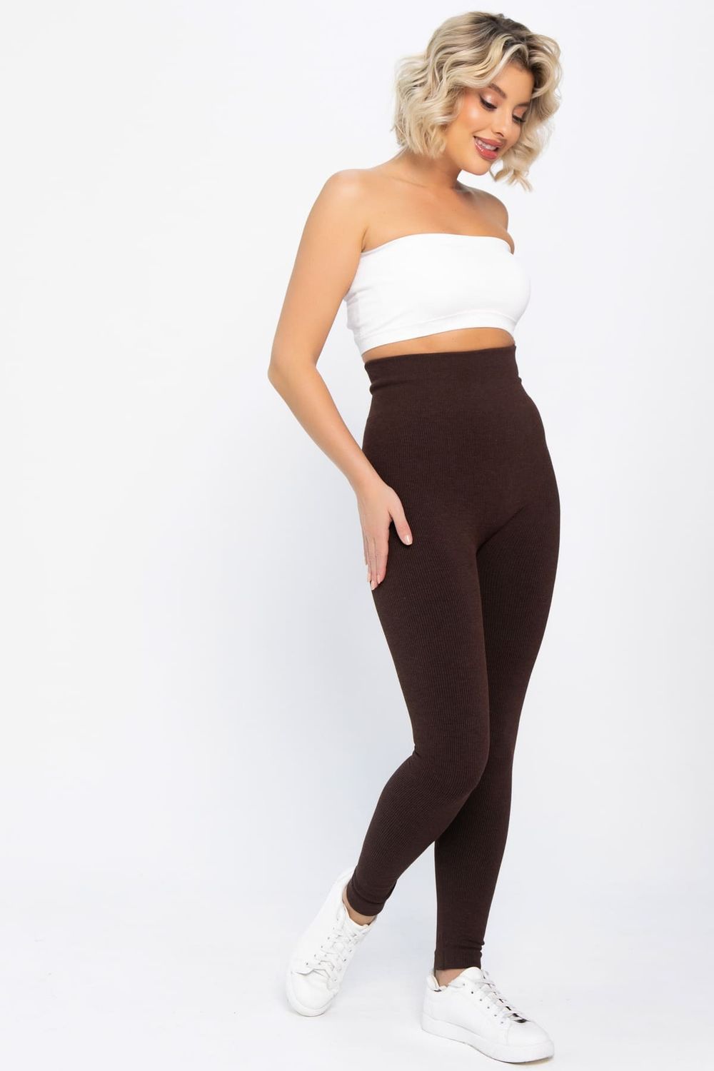 Лосины в рубчик утепленные (шоколад) Б14808-7М LT Collection