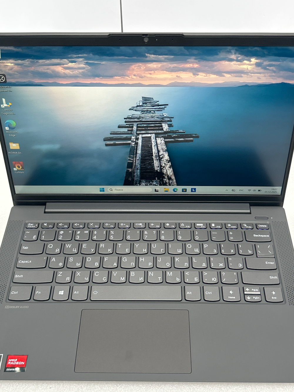 Ноутбук Lenovo IdeaPad 5 14ALC05 (82LM00H3RU) 14"/AMD Ryzen 3 5300U/RAM 8GB/SSD 256GB/AMD Radeon Graphics/1920x1080/IPS/Windows 11/Подсветка кл-ры:LED/Цвет: Серый. Состояние: B1