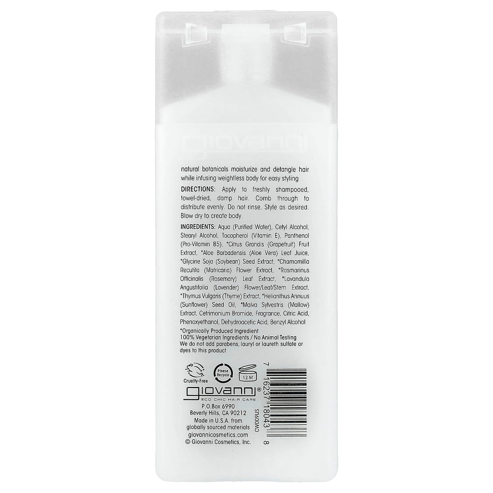 Giovanni, Direct Leave-In™, несмываемый невесомый кондиционер для увлажнения волос, для всех типов волос, 60 мл (2 жидк. унции)