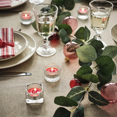 ВИНТЕРФИНТ VINTERFINT Ароматические свечи 30 шт, пряники/красные, 3,5 часа