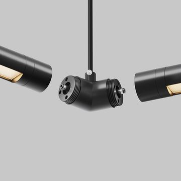 Угловой коннектор 120° для системы Shelf с вводом питания CA018LWC-P-B черный Accessories for system Shelf Maytoni