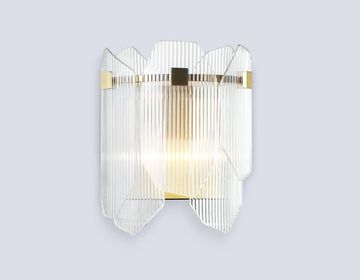 Бра 2*E14 LH31257/2 BS/CL латунь/прозрачный High Light Crystal Ambrella