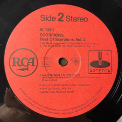 Винтажная виниловая пластинка LP Scorpions Best Of Vol. 2 (СССР 1991) Sun In My Hand