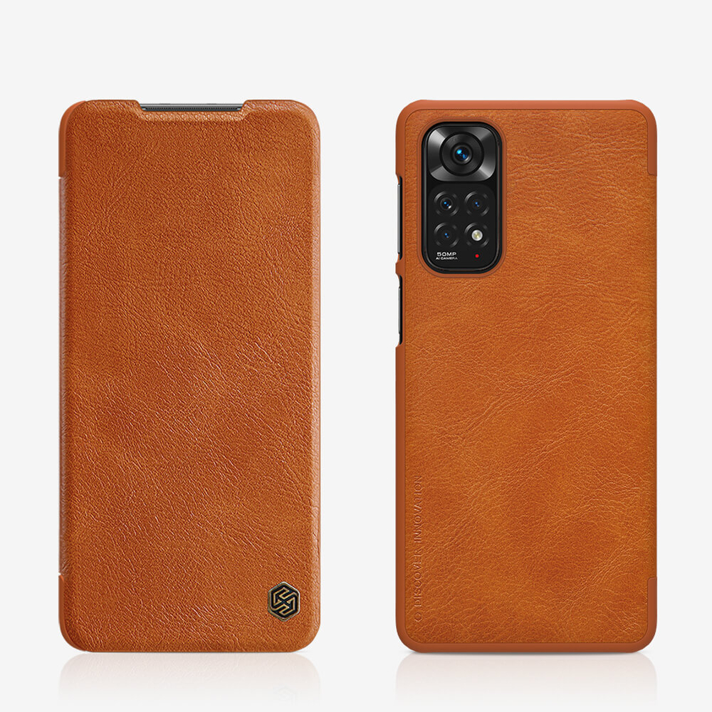 Кожаный чехол-книжка Nillkin Leather Qin для Xiaomi Redmi Note 11 / 11S