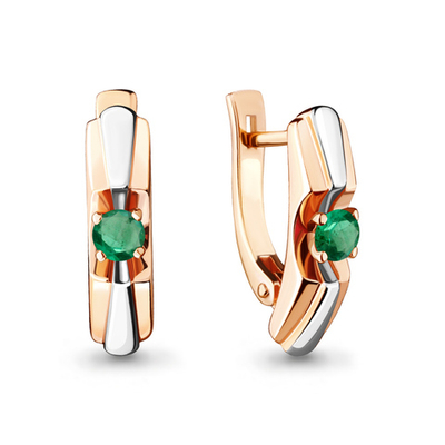 942019к Серьги из Золота с изумрудами из коллекции "Darling"