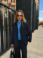 Костюм в полоску синий