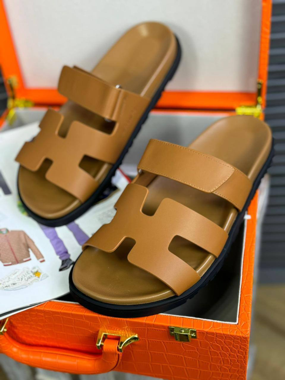Шлёпанцы Hermes, арт. 701120