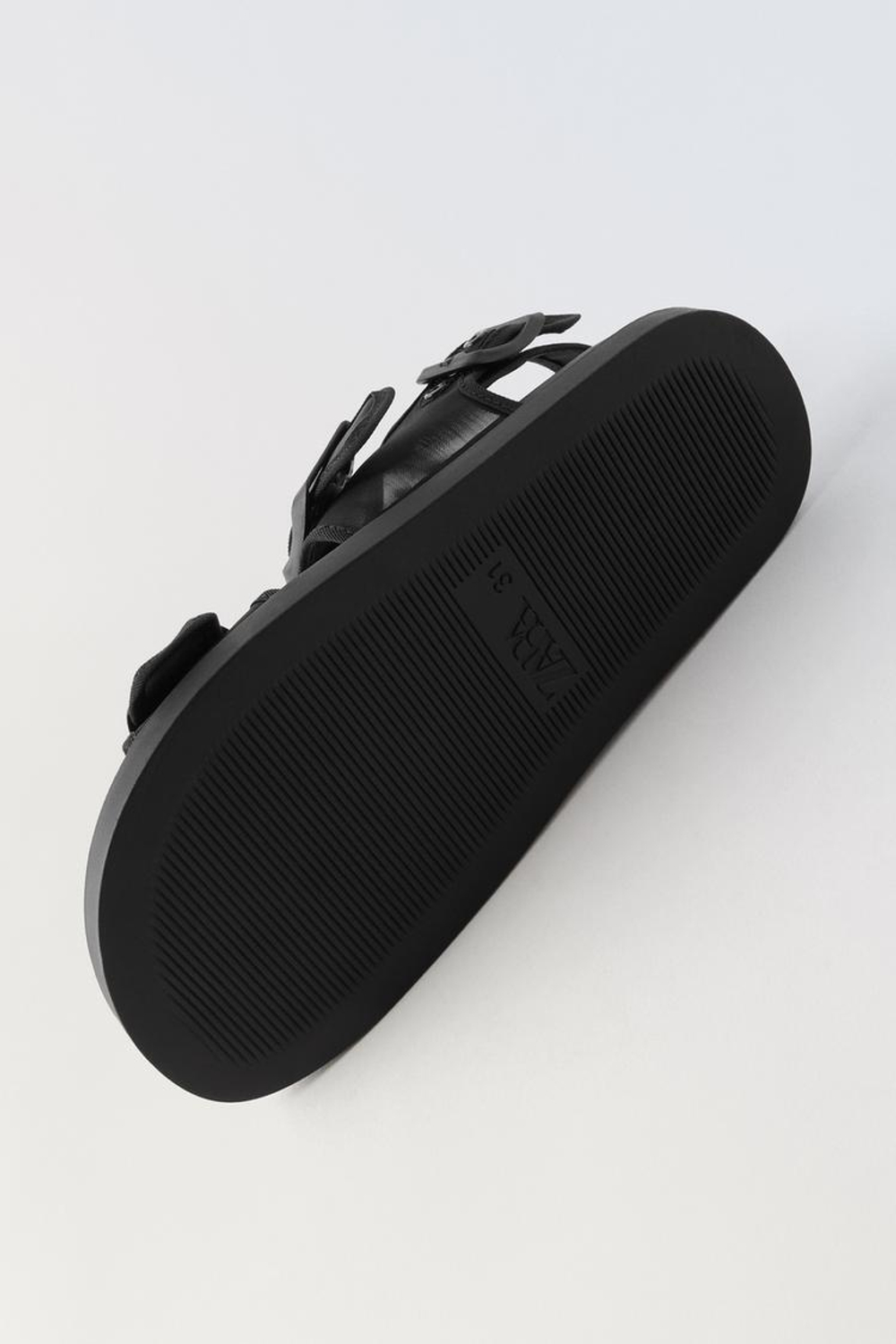 ZARA САНДАЛИИ ИЗ ОРГАНЗЫ С ПРЯЖКАМИ, ЧЕРНЫЙ