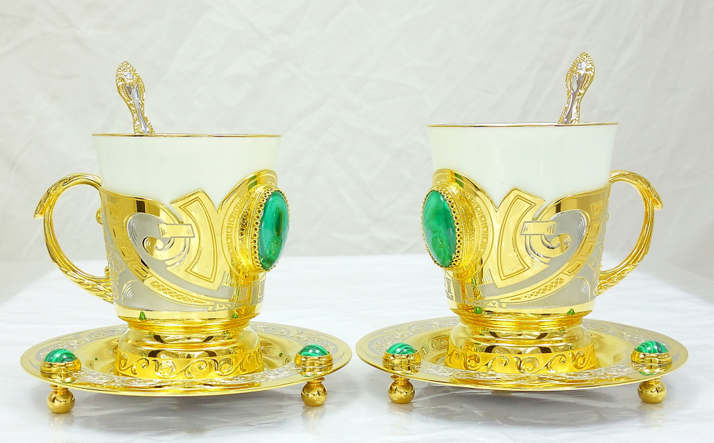 Кофейная пара "Малахит"