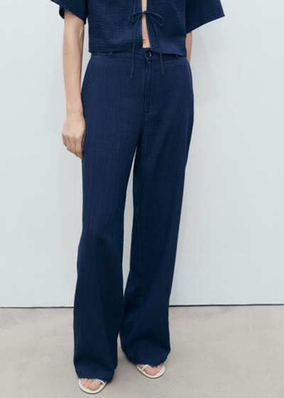 Струящиеся джинсовые брюки с высокой талией