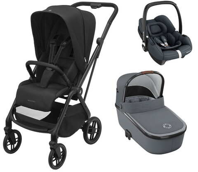 Детская коляска Maxi-Cosi Leona² Oria 3 в 1 с автокреслом CabrioFix Essential graphite 1204390110 Twillic Black/1507050110 Essential Grey