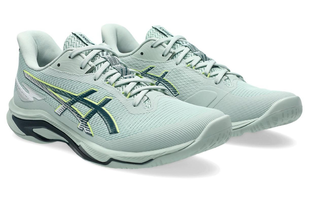 Мужские кроссовки для бадминтона/сквоша Asics Netburner Мячistic FF 4 - lichen rock/tranquil teal