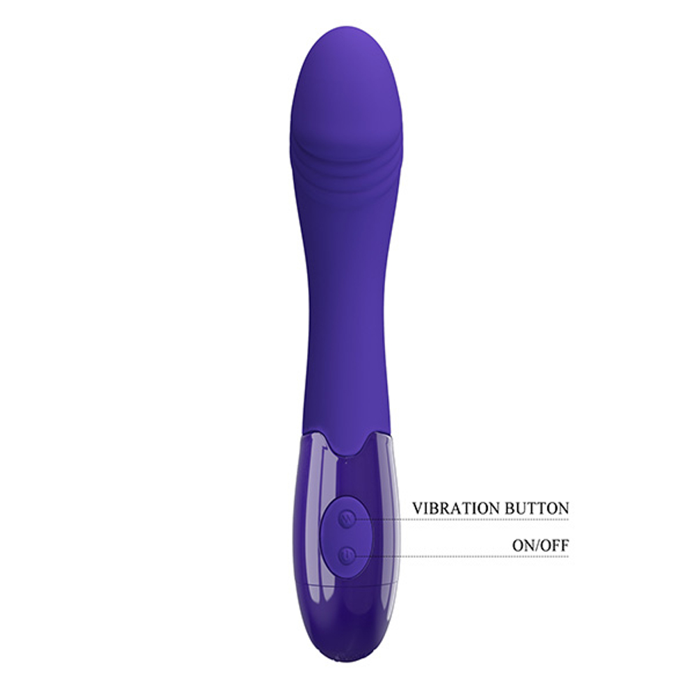 Синий вибратор 19см для G-точки Pretty Love Elemental BI-014812L