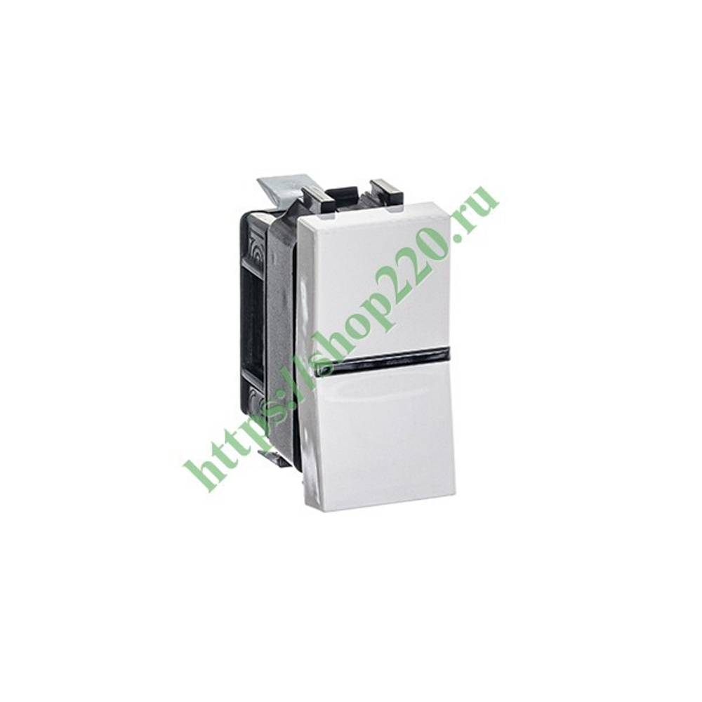 Одноклавишный выключатель 1 модуль ABB Zenit, альпийский белый (N2101 BL) 2CLA210100N1101
