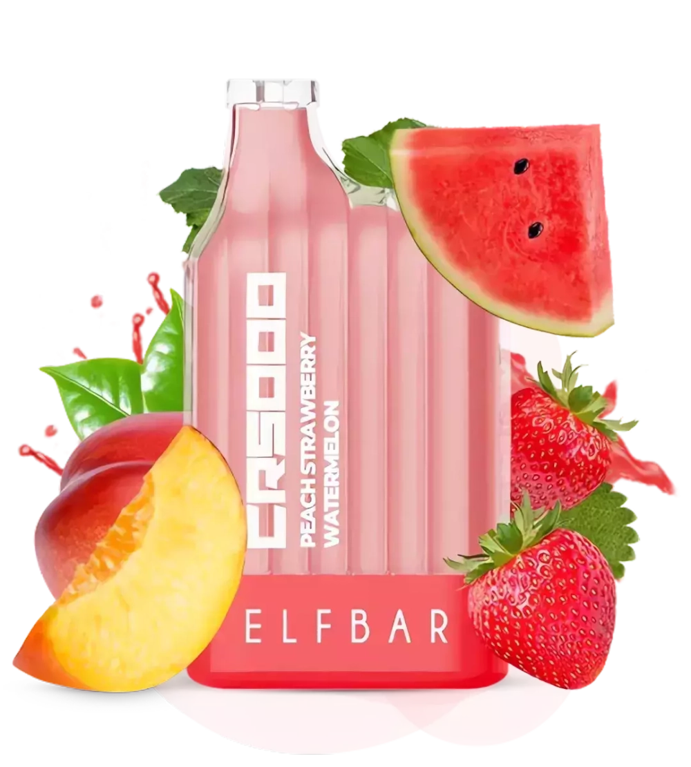 ELFBAR CR5000 - Peach Strawberry Watermelon (5% nic)