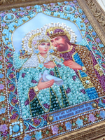 И-26а Набор для вышивания хрустальными камнями Святые Петр и Феврония (мал.)