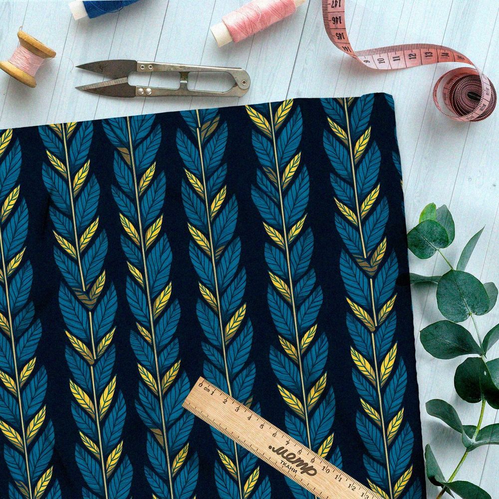 Ткань Ниагара Софт экзотические колосья