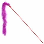 Игрушка - дразнилка на палочке «ЦапЦап», пушистик и колокольчик, микс три цвета, 48 см, ( пакет с подвесом)✦