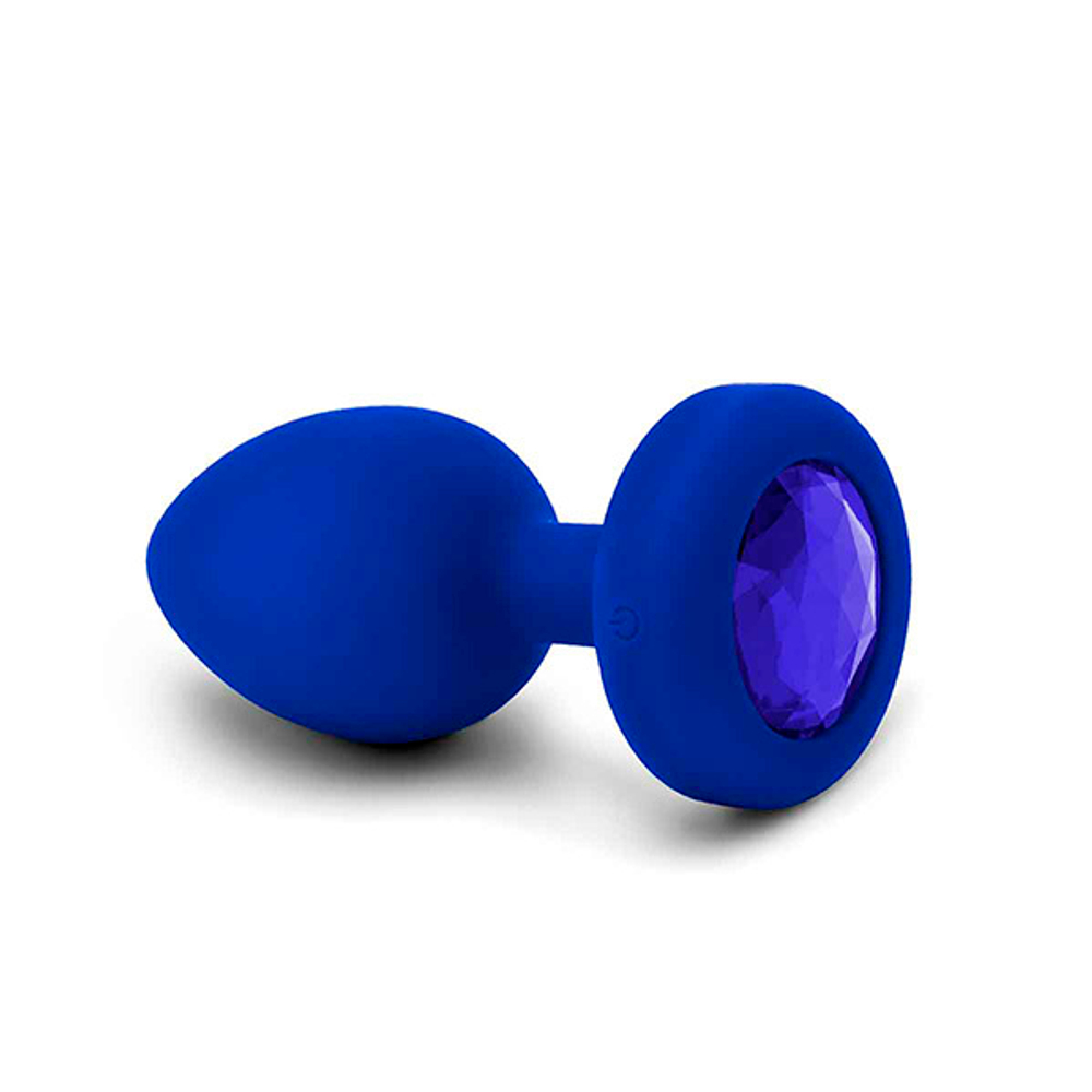 Вибрирующая втулка цвета синий сапфир b-Vibe Vibrating Jewel Plug L/XL BV-043-NAV