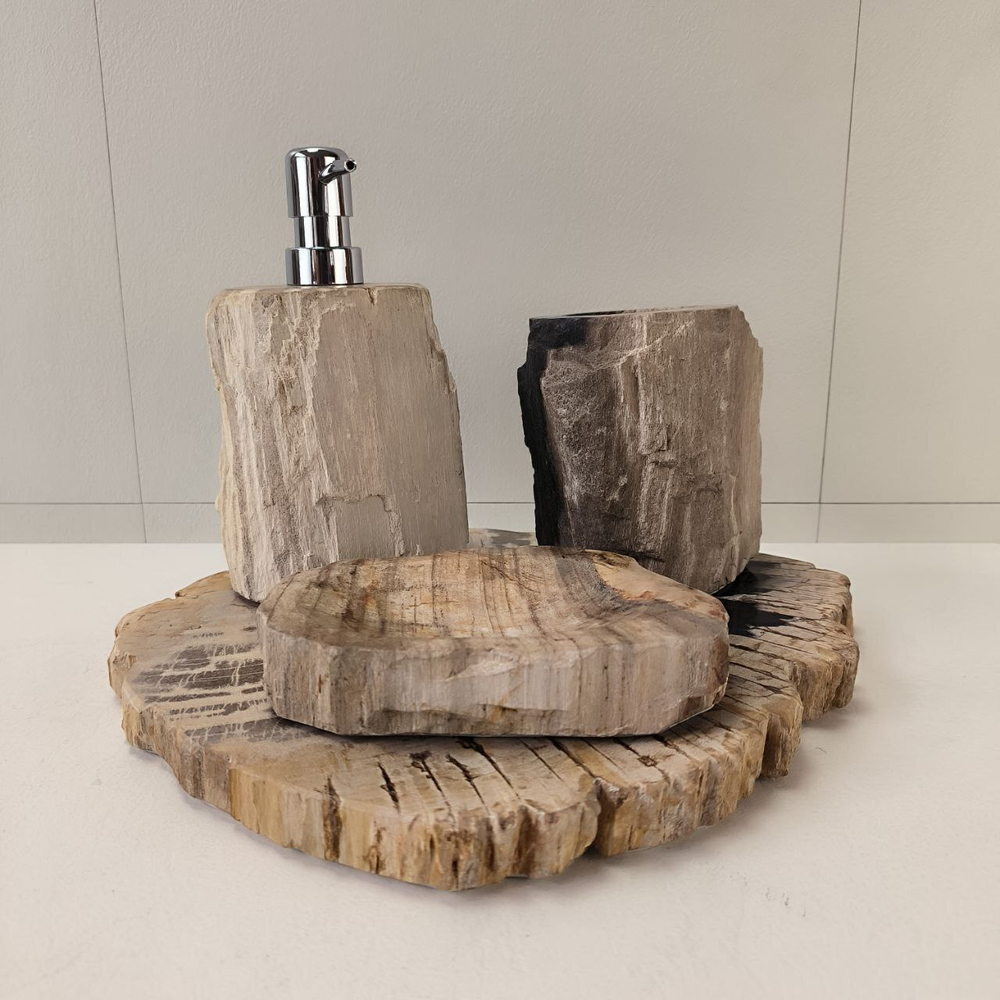 Набор из окаменелого дерева 4 предм Fossil Set NF-63284 поднос 149