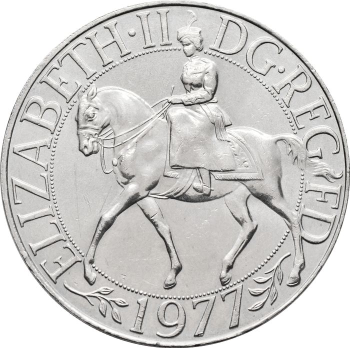 1 крона (25 пенсов) 1977 Великобритания «25 лет правления Елизаветы II»