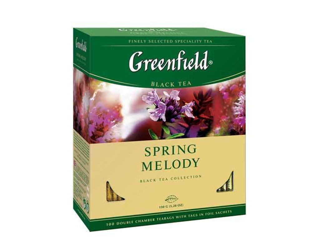 Чай черный в пакетиках Greenfield Spring Melody, 100 пак/уп