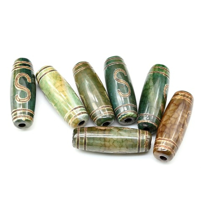 дзи-дкз ДЗИ "Денежный крючок" 30*10мм, зеленый