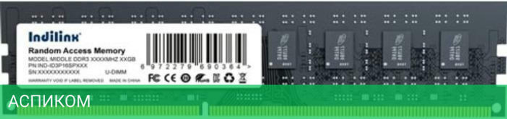 Оперативная память Indilinx 4GB DDR3 IND-ID3P16SP04X