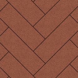 Тротуарная плитка ПРЯМОУГОЛЬНИК 600х200 мм - Гранит Красный