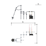 Детский спортивно-игровой комплекс с горкой серия "Сфера" Romana 057.07.00