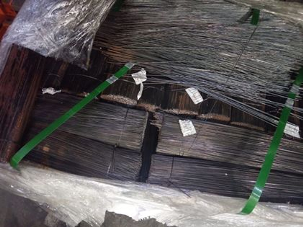 Проволока стальная отожженная черная, толщина 1,2 мм, длина 400 мм, 250 прутков