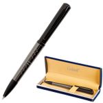 Ручка подарочная шариковая GALANT "PUNCTUM", корпус черный/оружейный металл, детали черные, узел 0,7 мм, синяя, 143521