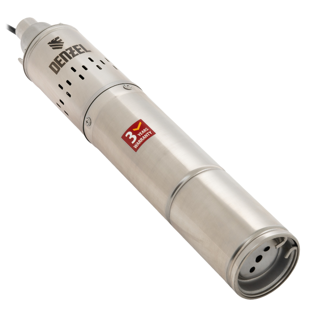 Скважинный насос DWS-4-100, винтовой, диаметр 4", 800 Вт, 1700 л/ч, напор 100 м Denzel
