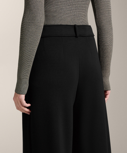 OYSHO Брюки с широкими штанинами и складками на поясе, черный