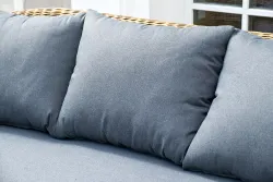 "Барселона" лаунж-зона из искусственного ротанга, цвет соломенный