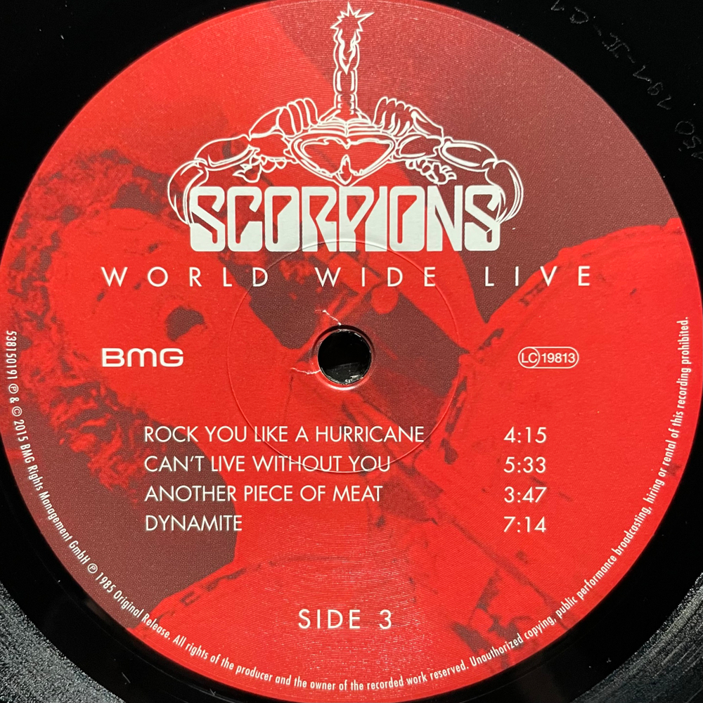 Scorpions ‎– World Wide Live 2LP (Европа 2015г.)