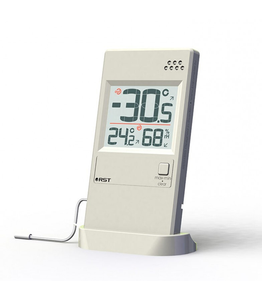 Электронный термометр гигрометр с выносным сенсором RST01595