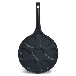 СКОВОРОДА AGNESS "СЕРДЦЕ" ДЛЯ ОЛАДИЙ С АНТИПРИГАР.ПОКРЫТИЕМ ДИАМЕТР=26.5 СМ.