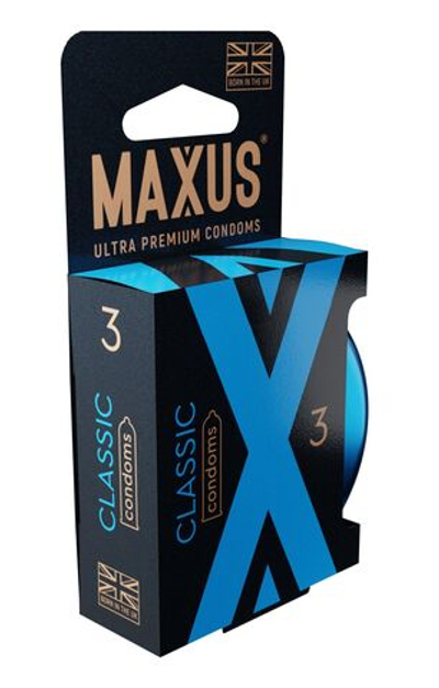 Классические презервативы в железном кейсе MAXUS Classic - 3 шт.