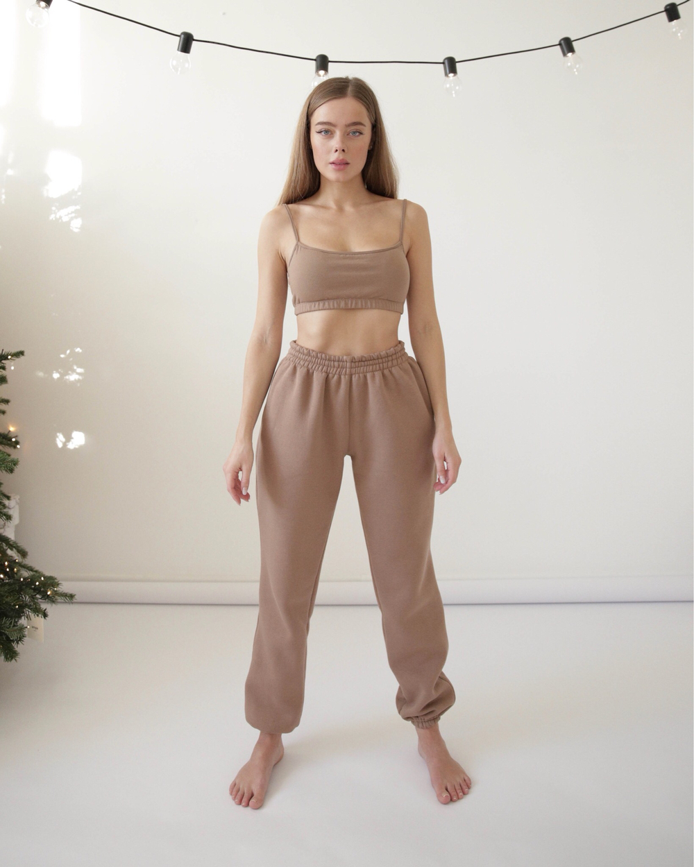 Джоггеры оверсайз утеплённые вуд